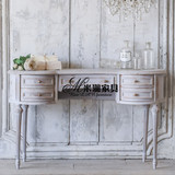 出口法国美式家具实木雕花书桌 法式复古实木化妆桌 可预订