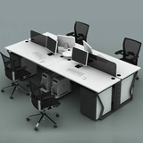 深圳办公家具办公桌 钢架屏风卡位员工桌 简约员工位电脑桌椅组合