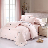 纯棉床上用品四件套宿舍定做1.0米全棉床单被套三件套简约2.2米床