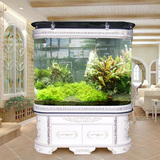 创意鱼缸水族箱中型1.2米玻璃生态鱼缸免换水客厅大型金鱼缸1.5米