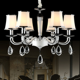 欧式水晶吊灯创意客厅大气锌合金灯现代个性白色玻璃餐厅led灯具