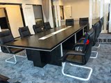 南昌办公家具条形板式会议桌带线合办公桌大型会议桌长桌简约现代
