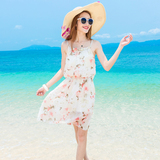 海边度假必备沙滩裙波西米亚连衣裙女夏短裙背心裙马尔代夫海滩裙
