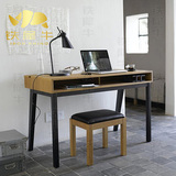 铁犀牛 北欧简约实木铁艺小型电脑桌儿童写字桌小书桌小工作台