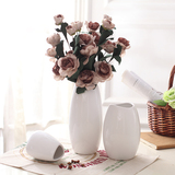 现代简约白色花瓶小号 客厅干花插花器餐桌装饰品摆件