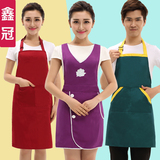 围裙印字定制logo超市广告工作服酒店火锅餐厅水果服务员挂脖围腰