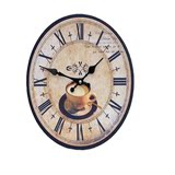 复古怀旧时钟艺术个性挂钟卧室客厅创意壁钟罗马欧式表圆形14英寸