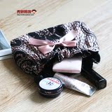 韩国代购 蕾丝蝴蝶结中小号化妆包 旅行包随身包 收纳包手拿女包