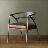 欧美式铁艺餐椅复古休闲家居椅子咖啡厅酒店餐厅办公室软包靠背椅