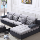 小户型布艺沙发组合简约现代客厅L转角可拆洗布沙发2.45m/3.1米
