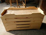 幼儿园专用实木床单人床儿童木质床木质叠放床幼儿园午睡儿童床