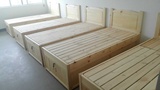 苏州直销实木单双人松木床学生员工宿舍1.2/1.5米公寓床定做