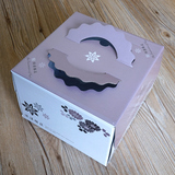 手提紫色樱花生日蛋糕盒6/8/10/12/14寸包装纸盒送内托批发印刷