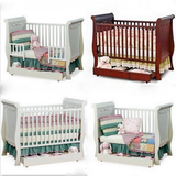 出口美国 婴儿床实木童床宝宝床bb床新生儿环保多功能双胞胎