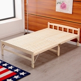 折叠床实木单人床1.2米午睡床儿童床拼接床木板床1.5米定做床包邮