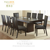 北欧创意实木餐桌椅组合宜家现代简约美式田园新古典餐桌餐椅组合