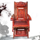 老挝大红酸枝摇椅躺椅老人椅交趾黄檀仿古明清实木精品休闲椅特价