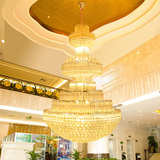 欧式圆形客厅led水晶吊灯大气复式楼别墅酒店大厅楼梯长吊灯奢华