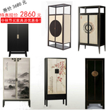 新中式衣柜实木储物柜子卧室现代简约衣橱样板房两门衣柜家具定制