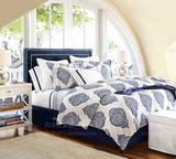 美式乡村地中海风格布艺软包床简约现代柳钉卧室1.5米1.8双人床