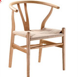 实木Y椅子老松木酒吧休闲餐椅圈椅简约叉骨椅现代书房靠背扶手椅
