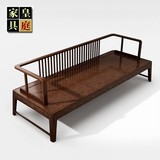 新中式罗汉床现代中式客厅三人沙发家具定制水曲柳实木禅意罗汉床