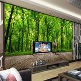 3D立体麋鹿树林风景大型壁画卧室沙发客厅电视背景墙纸壁纸无纺布
