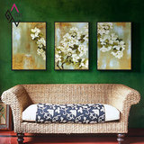 美式抽象油画客厅装饰画现代简约沙发背景墙挂画三联卧室餐厅壁画