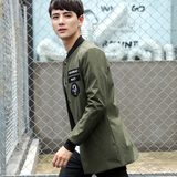 新款潮男士韩版中长款修身夹克男秋季青年棒球服时尚潮流外套薄款