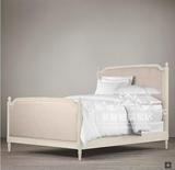 复古现代美式实木雕花软包床法式简欧新古典双人床1.5米1.8米床
