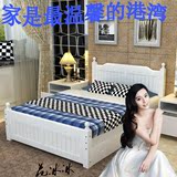 欧式实木松木床简约现代卧室白色公主床成人儿童床1.5单双人床1.8