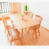 北欧宜家实木餐桌台现代简约小户型家用长方形4人6人饭桌椅组合