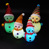 发光玩具 闪光粒子灯米粒灯圣诞节老人雪人娃娃儿童礼品摆件礼品