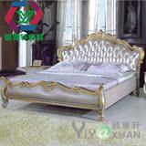 欧式实木真皮软床法式新古典婚床高档公主床1.5-2米双人太子床白