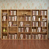 简易书柜书架自由组合带门客厅组装单个小柜子宜家办公摆件储物柜