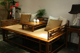老榆木免漆罗汉床新中式沙发榻 美人榻 现代中式家具 实木床