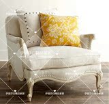 欧式古典现代简约地中海风格沙发美式乡村实木软包沙发法式休闲椅