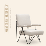 美式沙发椅休闲椅铁艺布艺软包 品质保证免费试用新款设计师推荐