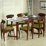 日式餐桌椅组合实木餐桌北欧小户型白橡木简约现代长饭桌宜家家具