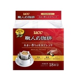 现货日本UCC/悠诗诗 职人挂耳黑咖啡粉醇香摩卡型18包袋装（红）