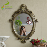 欧式 复古浴室镜 卫生间镜子 梳妆 壁挂 装饰 玄关镜 厕所 镜子