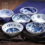 霁风家-美浓焼蓝凜堂日本进口瓷器日式料理餐具和风汤碗面碗钵碗