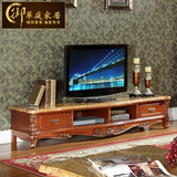 欧式大理石电视柜橡木雕花美式电视柜复古家具茶几客厅组合柜303