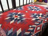 外贸棉线毯尼泊尔地毯加厚民族菱形异域风沙发巾罩子怀旧桌布床盖