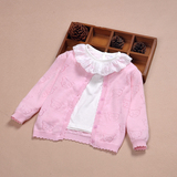 女宝宝春秋季棉线婴儿毛衣开衫韩国童装23456岁女童针织薄款外套