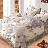 美式全棉四件套纯棉1.8m双人床单2.0米简约被套1.5被单床罩1.2