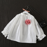 2016秋装韩版新款童装 女童小立领泡泡袖淑女打底衫儿童时尚衬衣