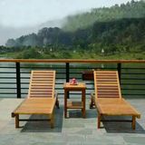 广东品质品夏中国舒适自然躺椅柚木沙滩实木休闲户外椅子凳子