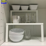 无锡IKEA宜家 拉提纳尔瓦瑞拉搁板插件不锈钢调味罐碗盘置物架
