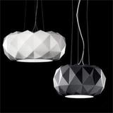 北欧个性创意黑白钻石玻璃吊灯 餐厅书房卧室吧台酒吧咖啡厅吊灯
